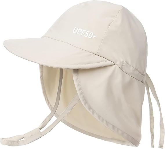 Trailhex Baby Sun Hat with Neck Flap UPF 50+ Adjustable Baby Boys Girls Summer Beach Hat for Traveling Swim Hat