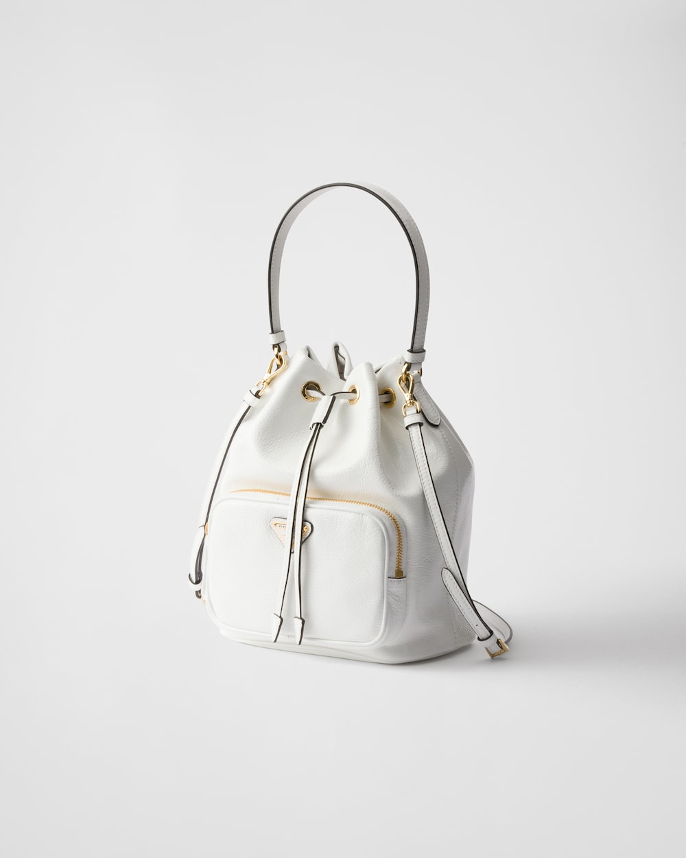 Duet Naplak Patent Leather Bucket Bag