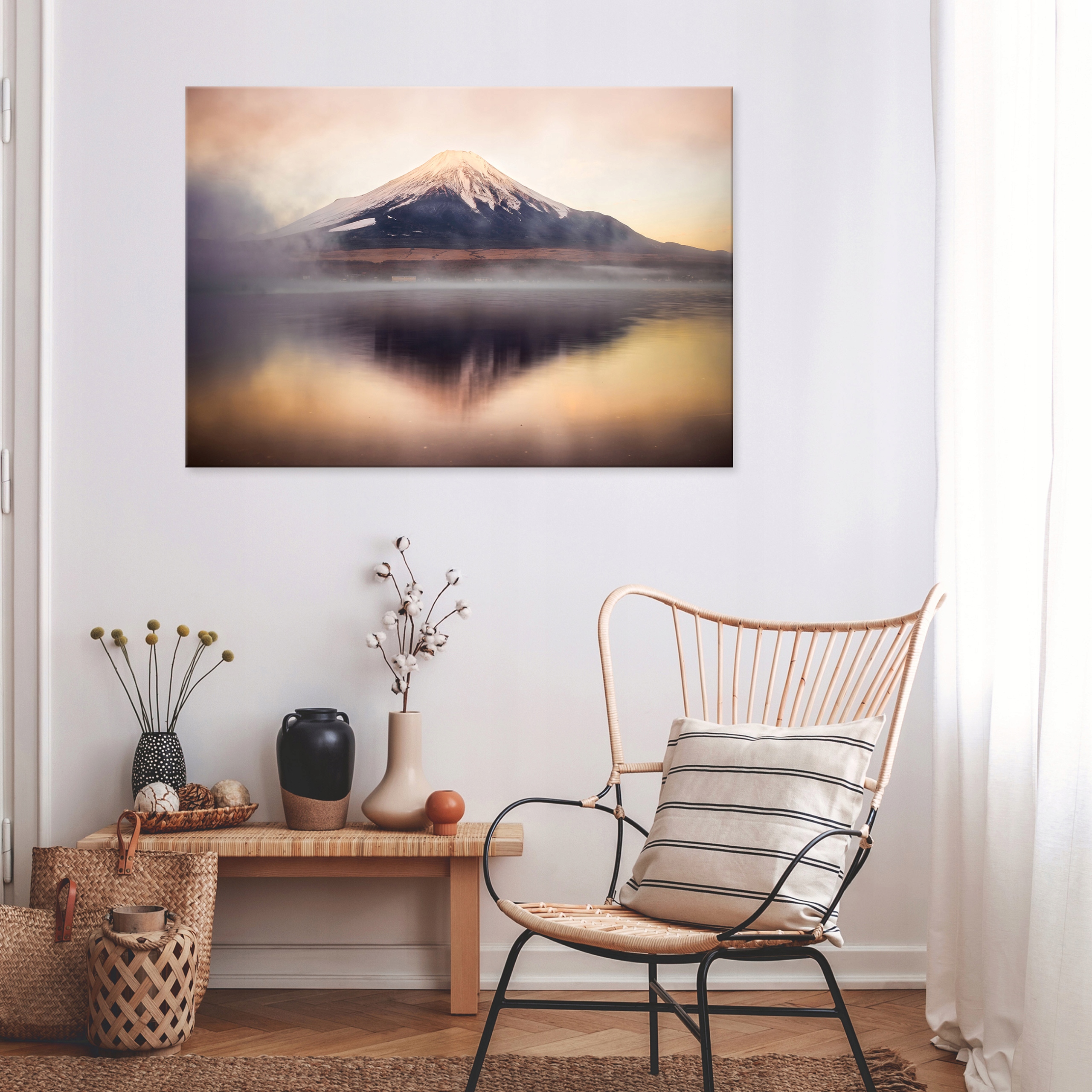 Mountain landscape painting on canvas, 60x40