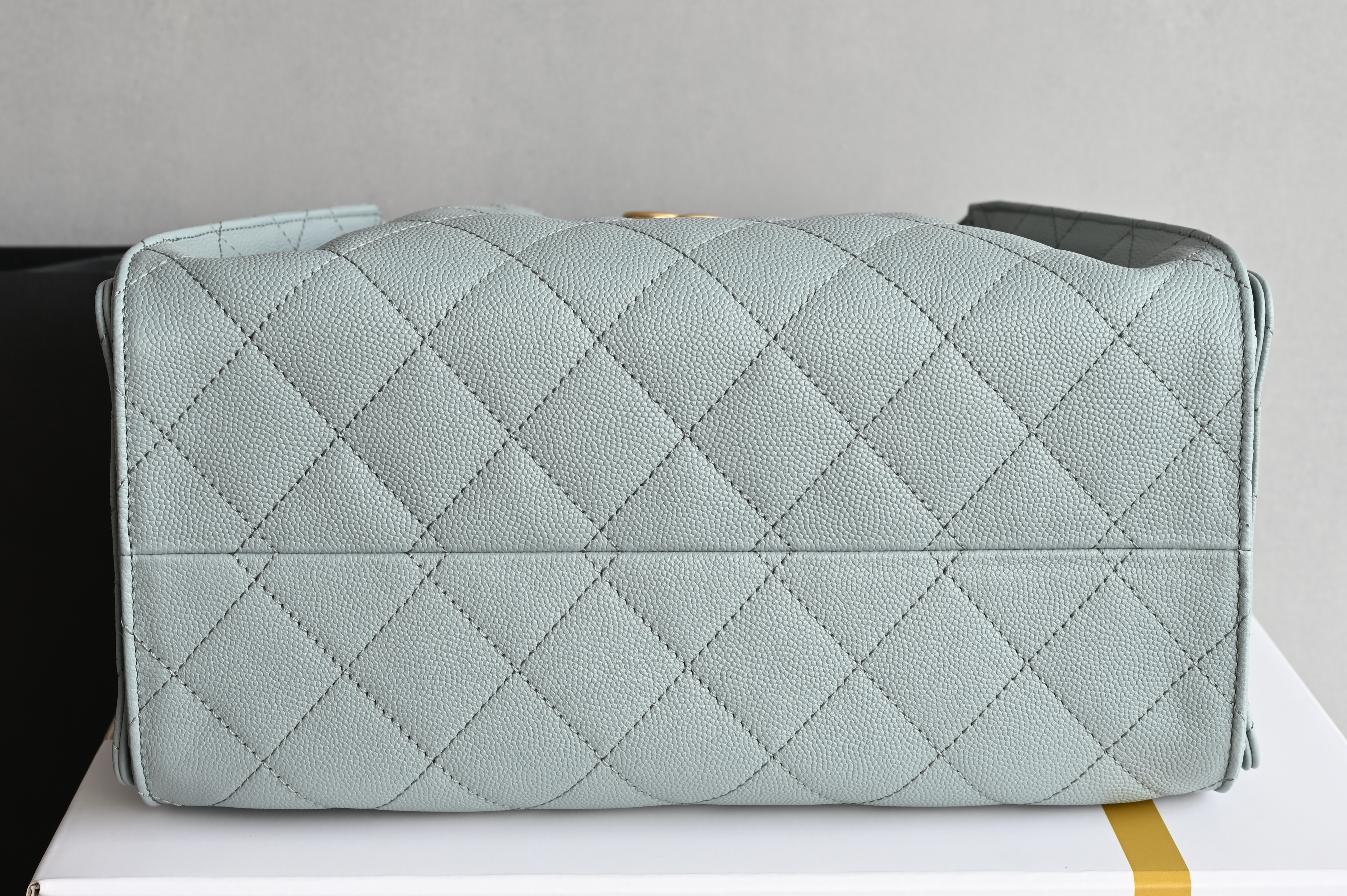 Chain Decor Hobo Bag（Dusty Blue） - Mocuir