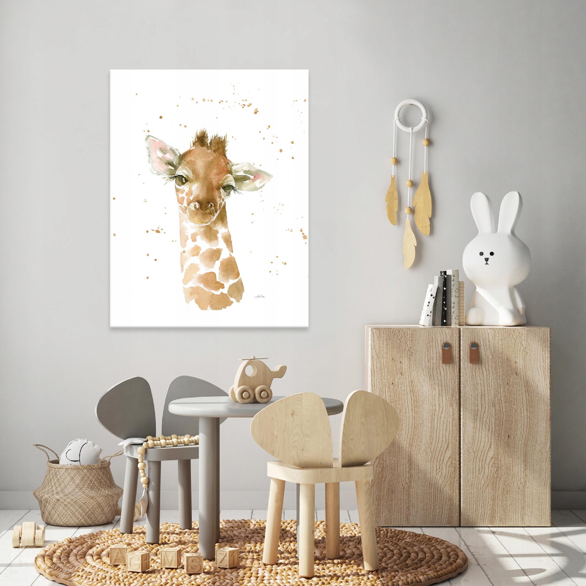 Picture for a child's room: giraffe on canvas, 60x40