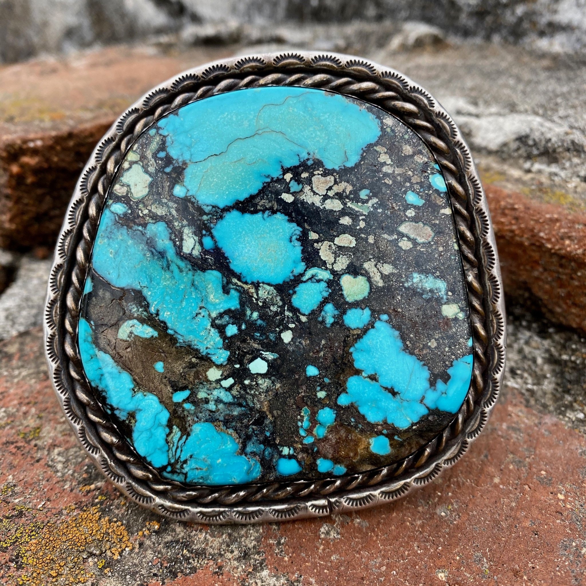 The Monster Navajo Turquoise Cuff Bracelet in Sterling Silver