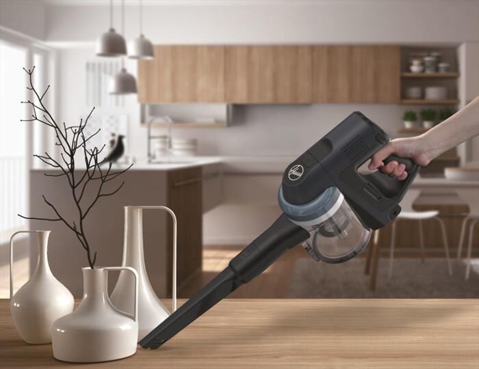 HOOVER - Aspirapolvere ricaricabile HF401P 011-Nero, Argento