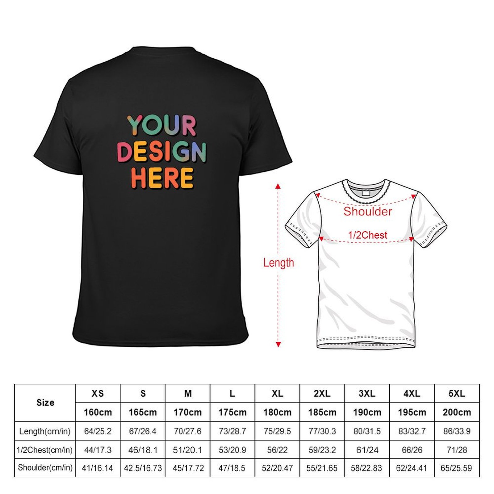 Customized Men’s T-Shirt Back Print in Pure Cotton