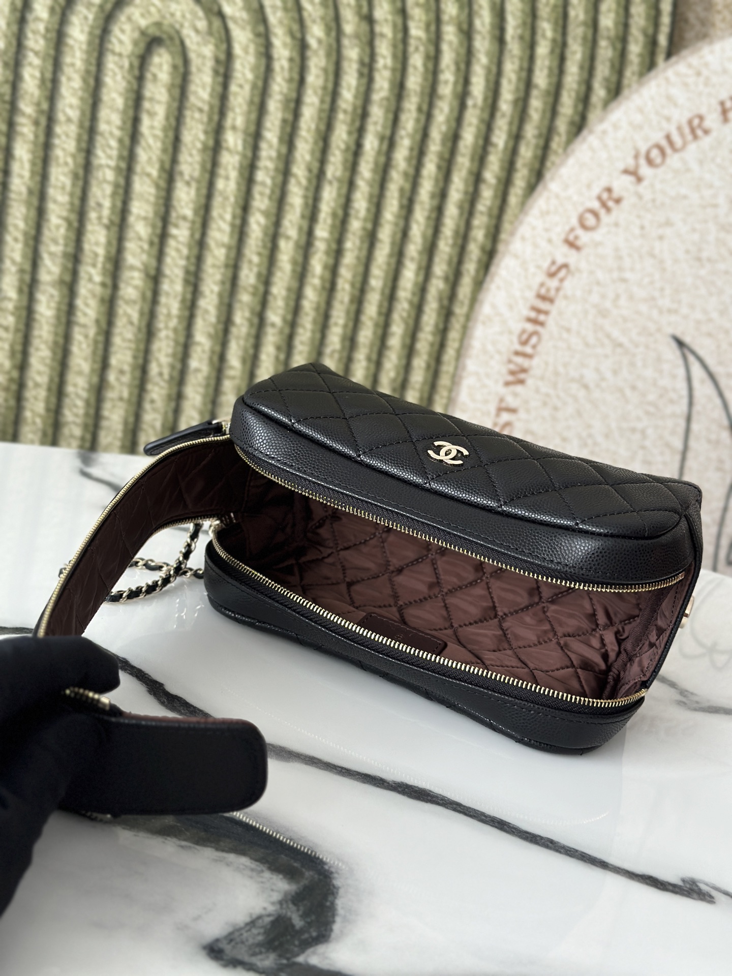 Large Cylindrical Cosmetic Pouch - Mocuir