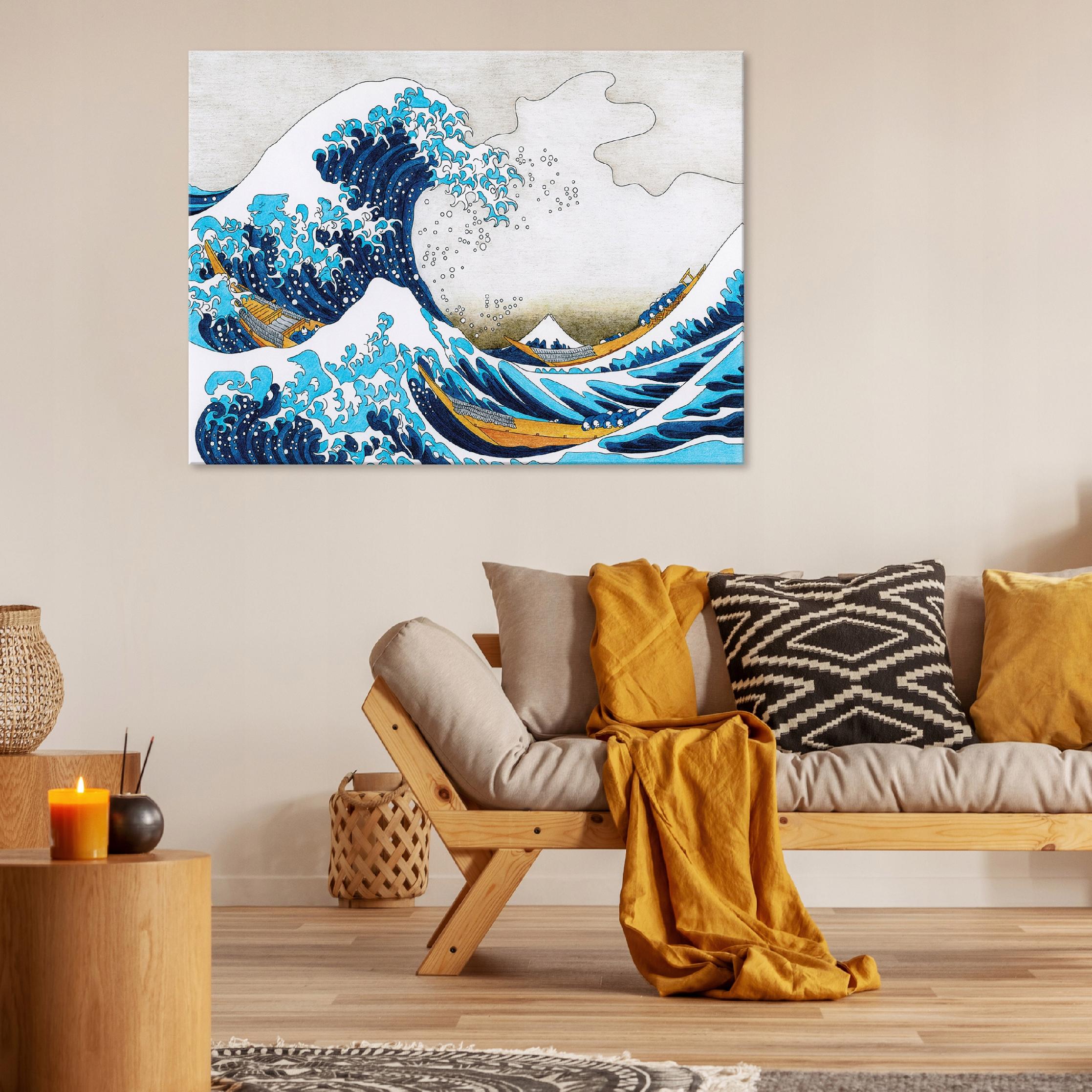 Painting of a big wave at Kangaroo Creek on canvas, perfect for a bedroom or living room wall, 40x30