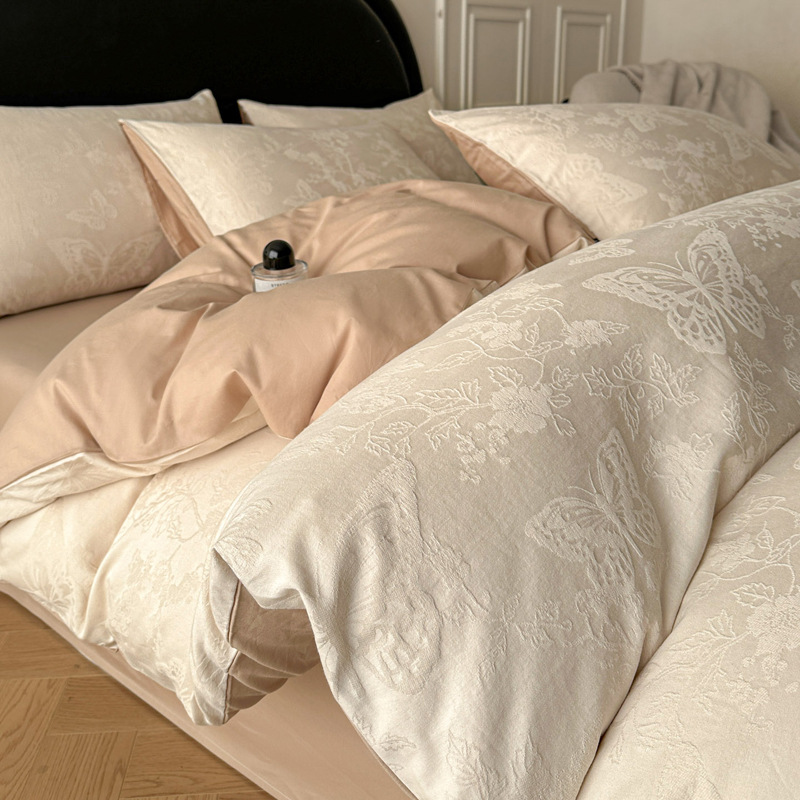 Long-staple cotton bed set of four 100% cotton 60 cotton jacquard quilt cover bed linen