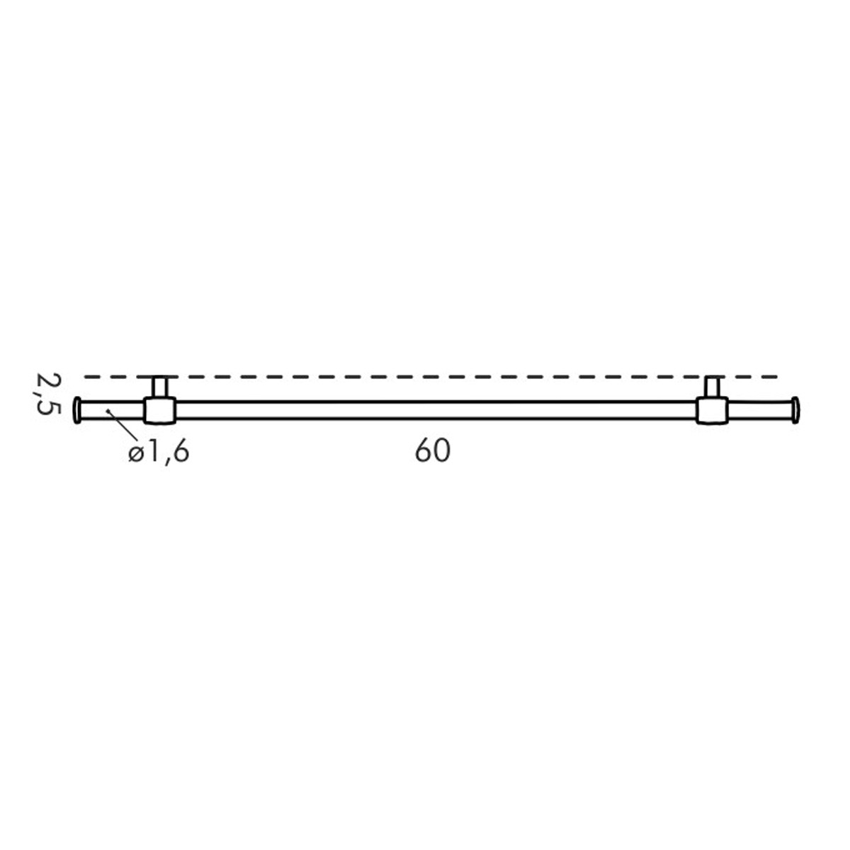Závěsná tyč MONTI 60 cm