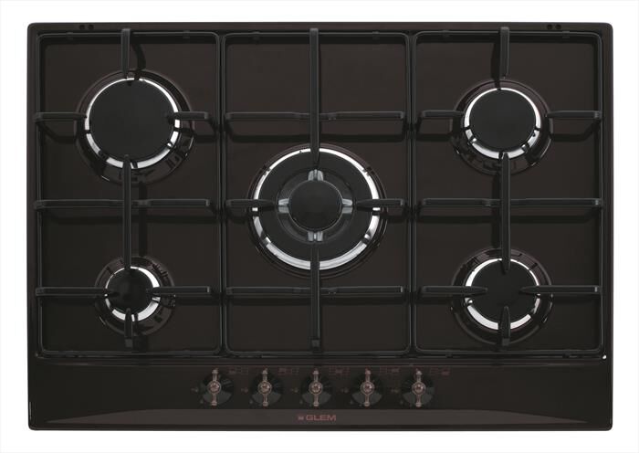 GLEM GAS - Piano cottura a gas GT755AN 5 fuochi 68,5cm-Antracite