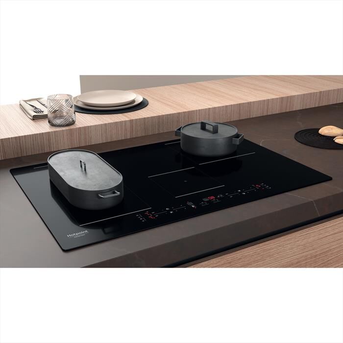 HOTPOINT ARISTON - Piano cottura induzione HB 0577B NE 77 cm-Nero