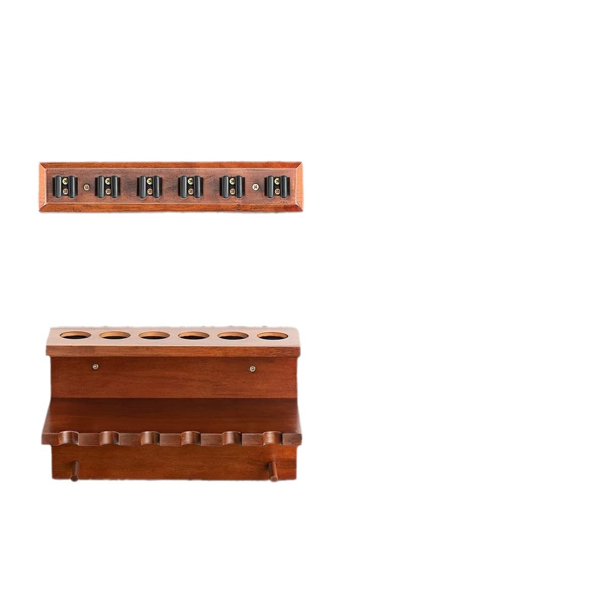 Wooden billiard storage rack wall-mounted billiard cue finishing rack billiard supplies storage rack