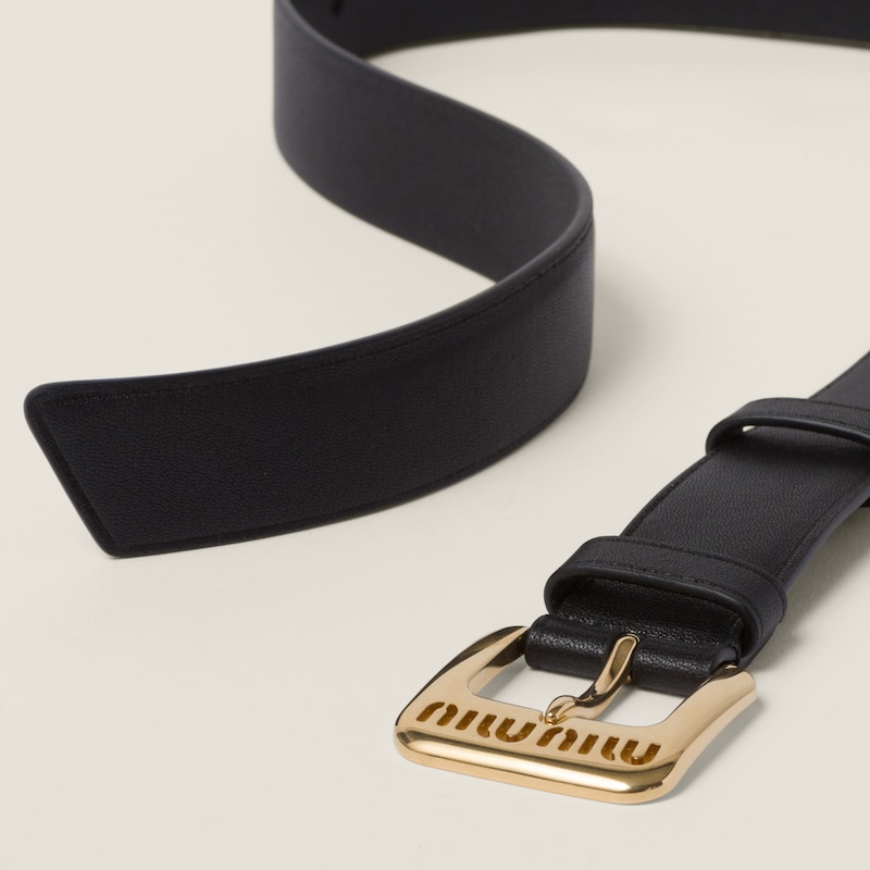 Nappa leather belt