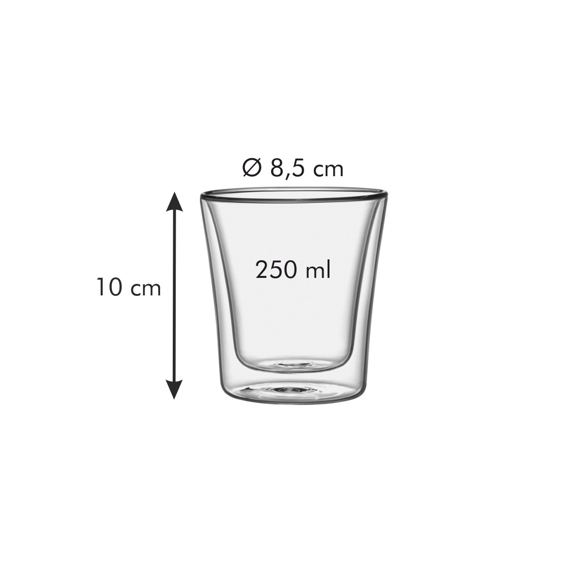 Dvoustěnná sklenice myDRINK 250 ml, 2 ks