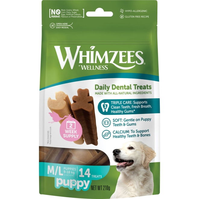 Whimzees tyggebein til valper Value Bag M/L, 7-pakning