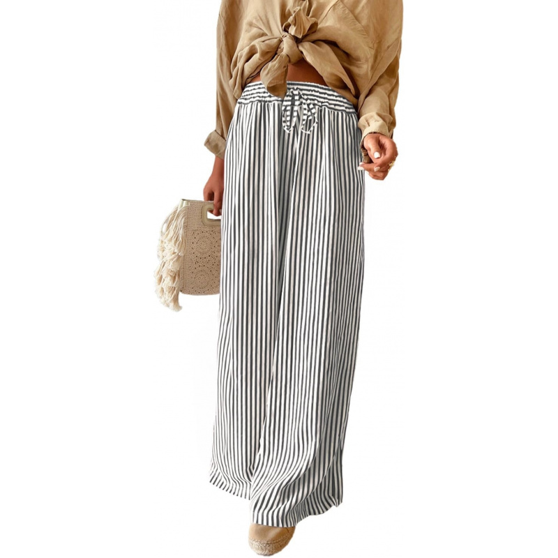 Women Casual Drawstring Elastic Waist