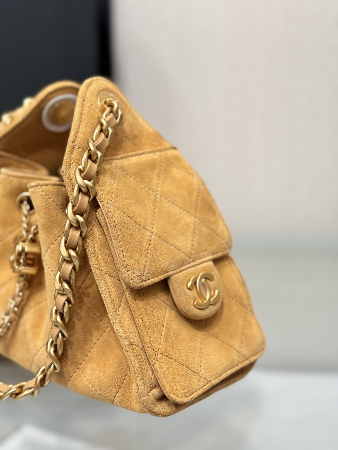 25Bag Mini Drawstring Bag（Ginger Yellow） - Mocuir