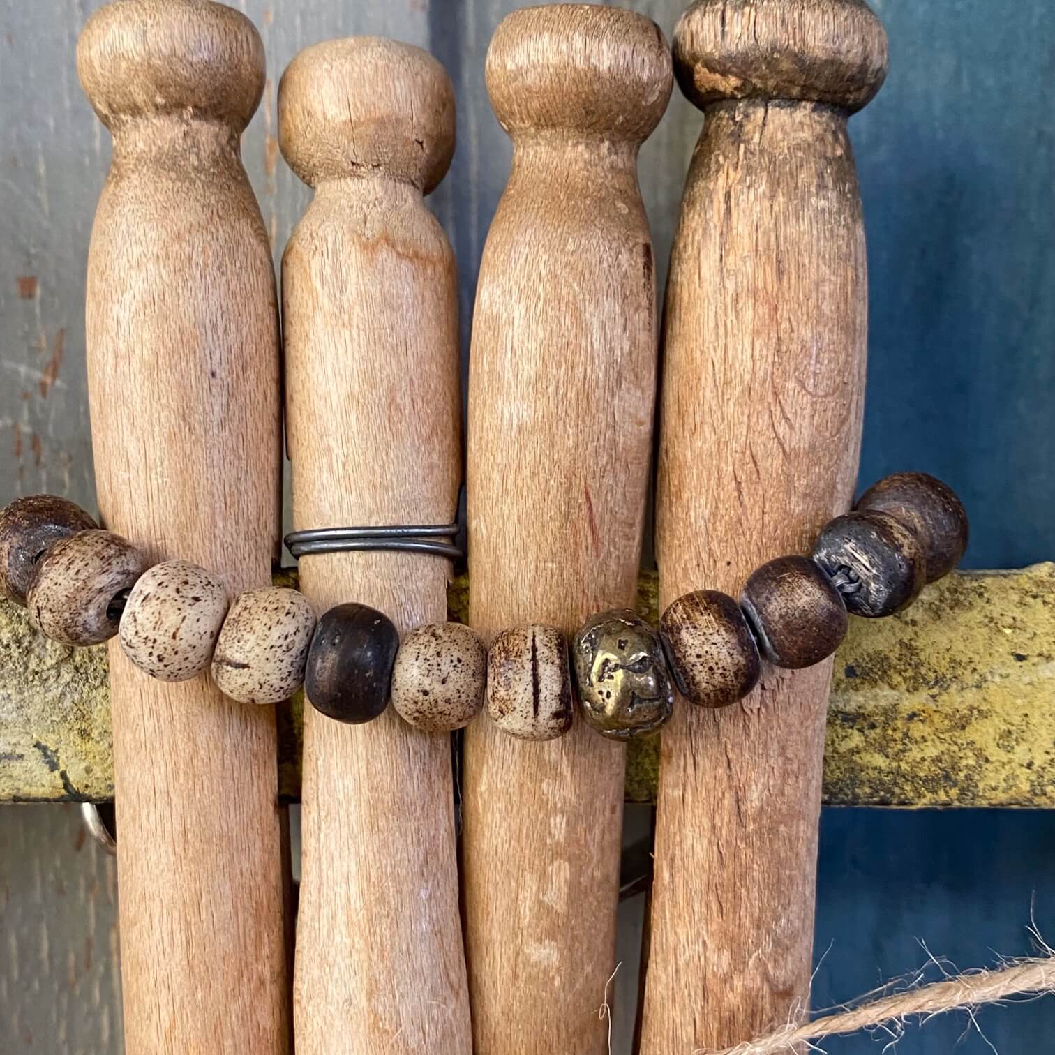 Beaded Sterling Silver Saif Sword Bracelet