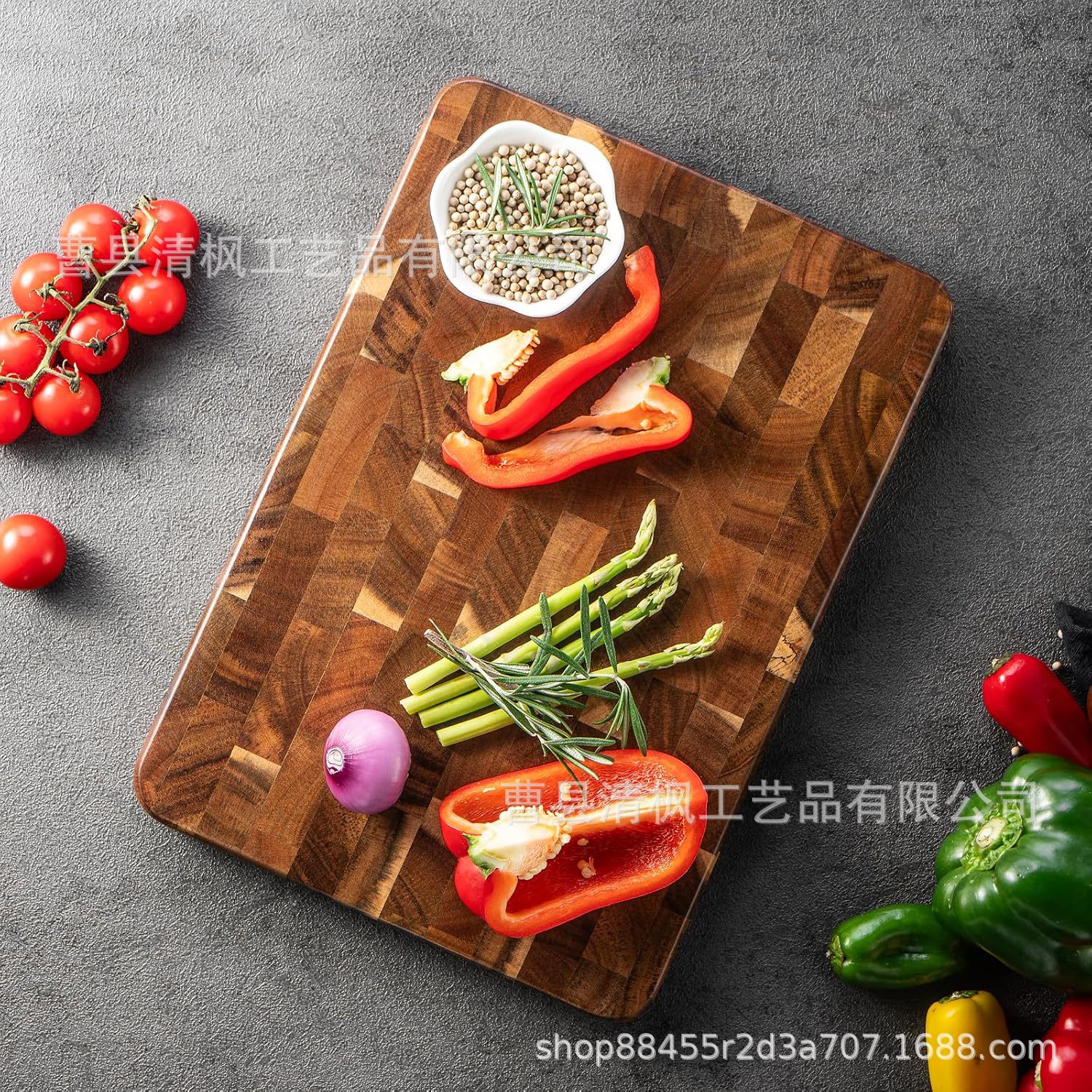 Acacia wood splicing cutting board kitchen cutting board household wooden double-sided vegetable and fruit cutting board