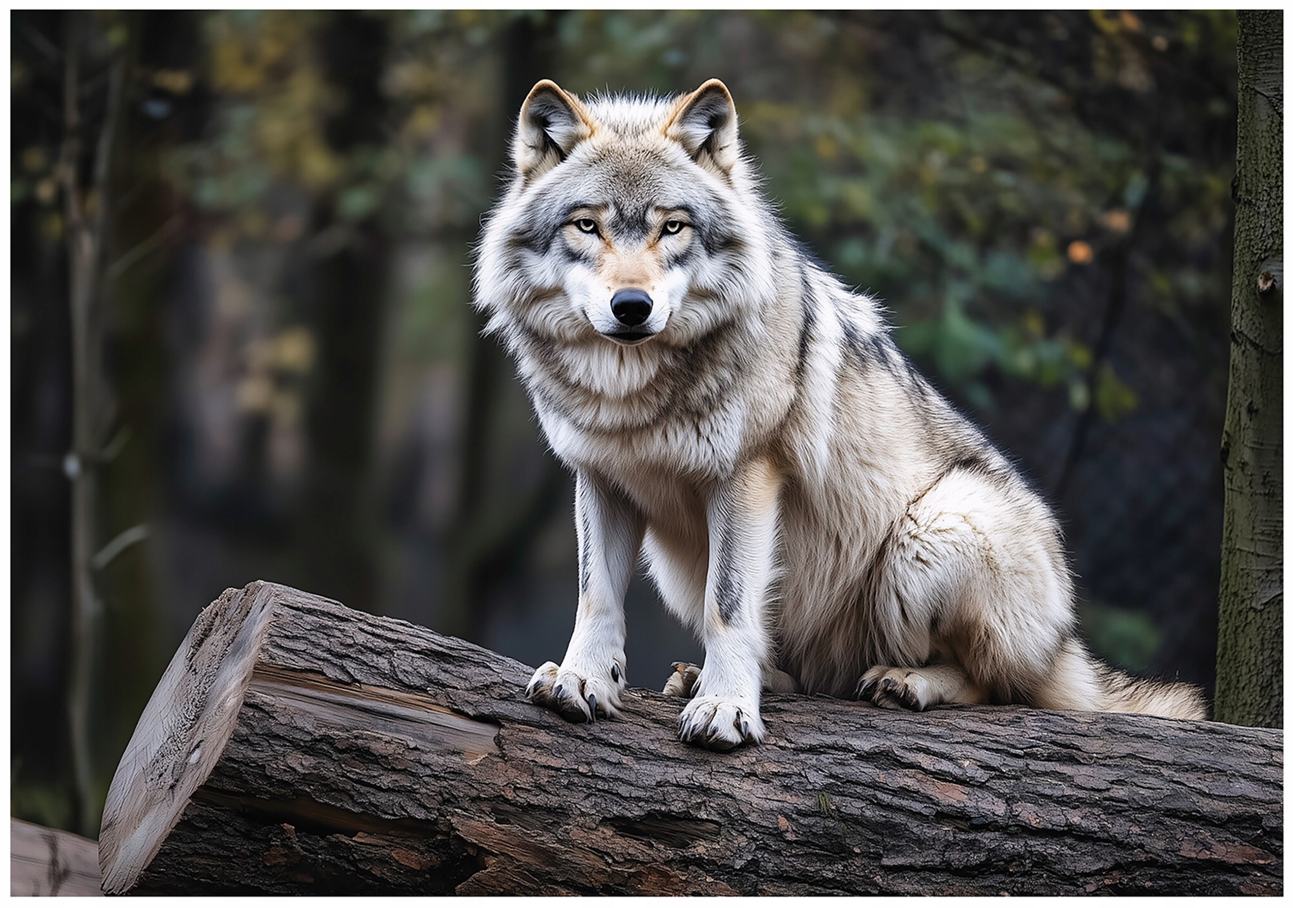 3D wolf forest animal nature wall mural for bedroom or living room,