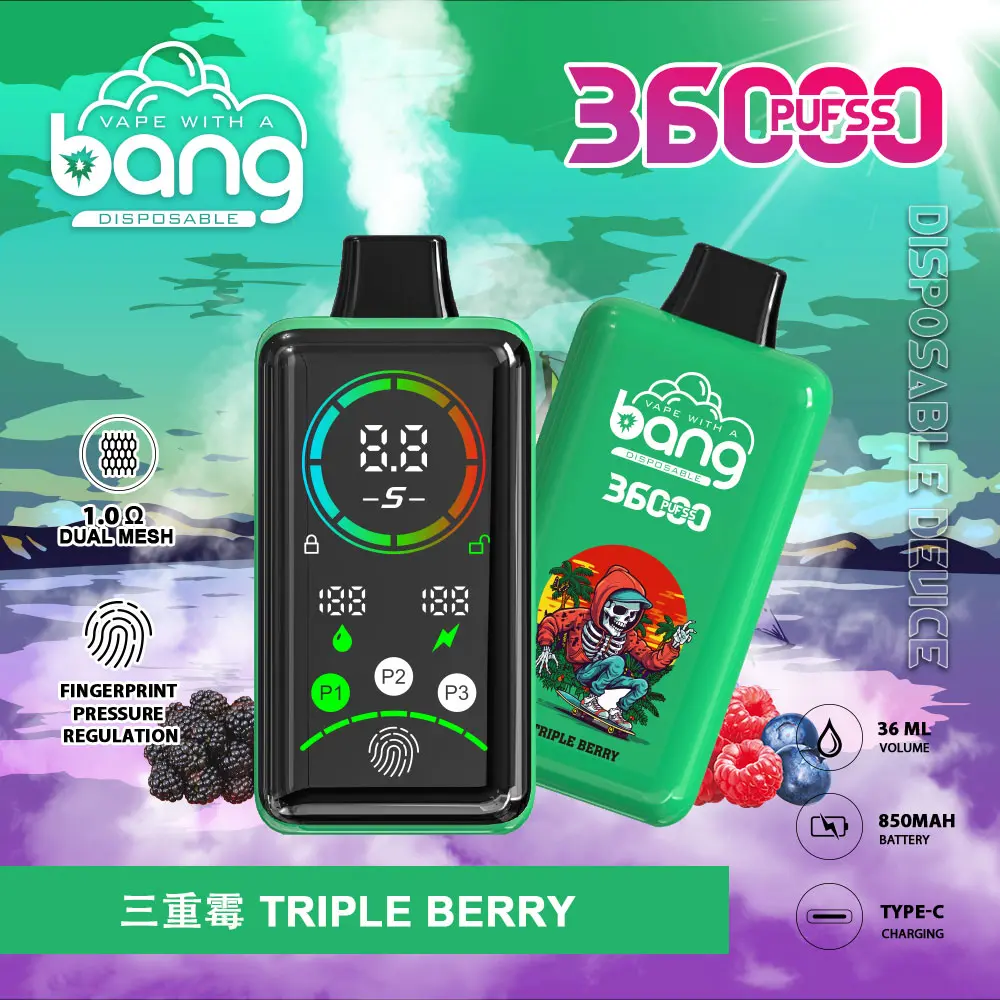 Bang 36K Power Advanced Fingerprint  Disposable Vape(3 pieces)