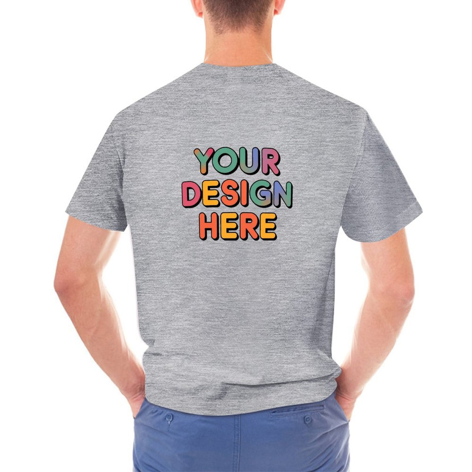 Customized Men’s T-Shirt Back Print in Pure Cotton