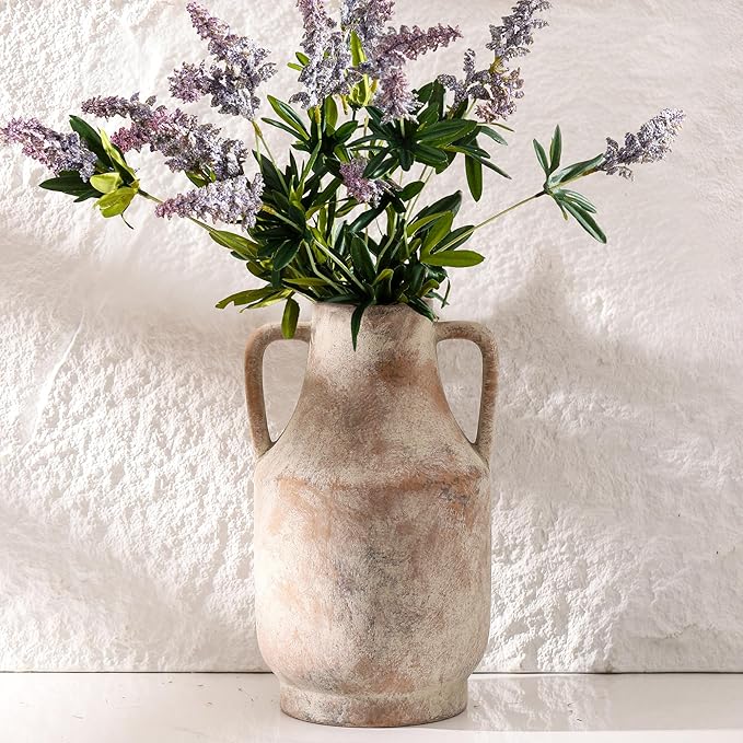 VASEA Ceramic Flower Vase with Handles