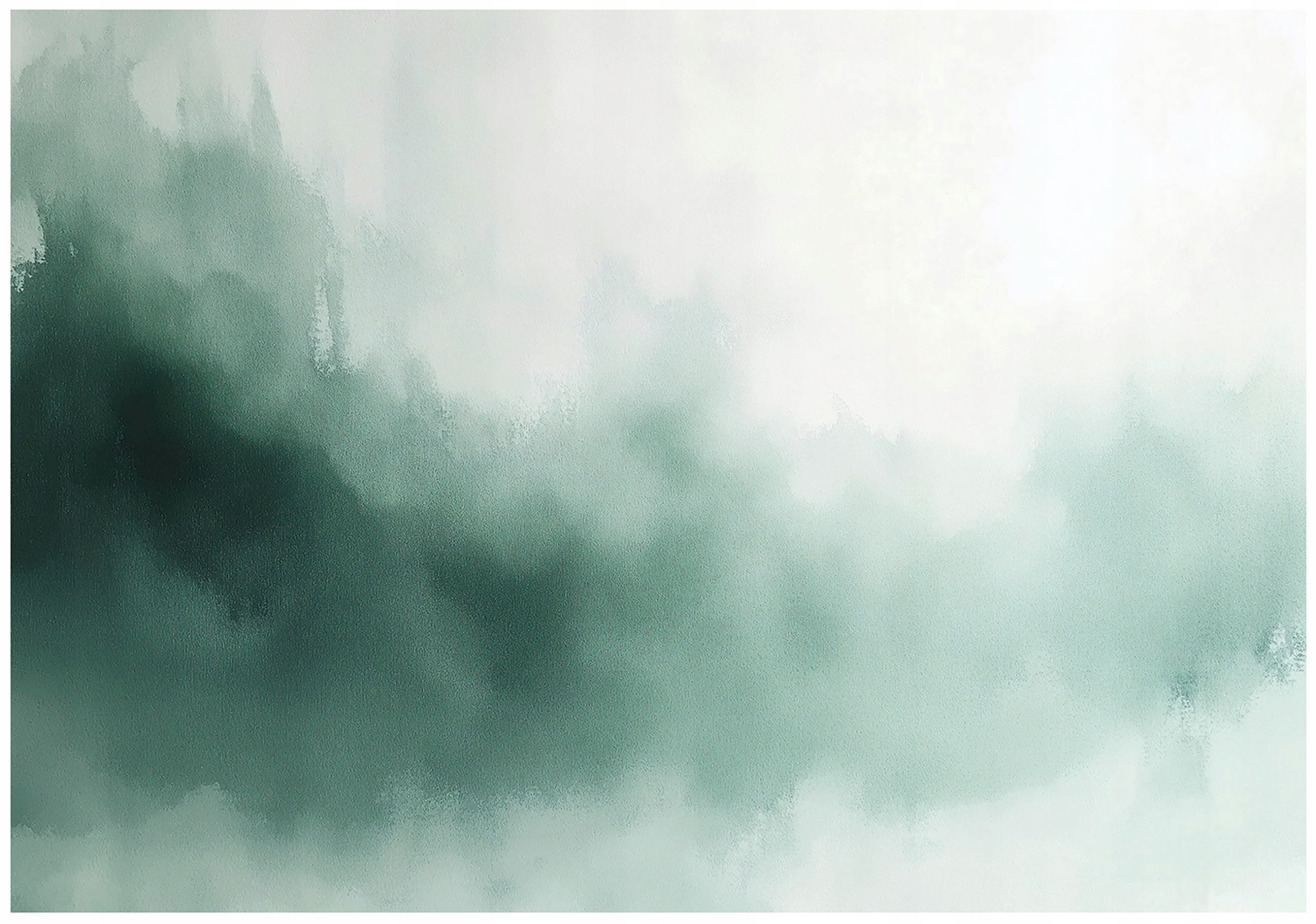 Abstract green wall mural for the bedroom or living room, non-woven wallpaper