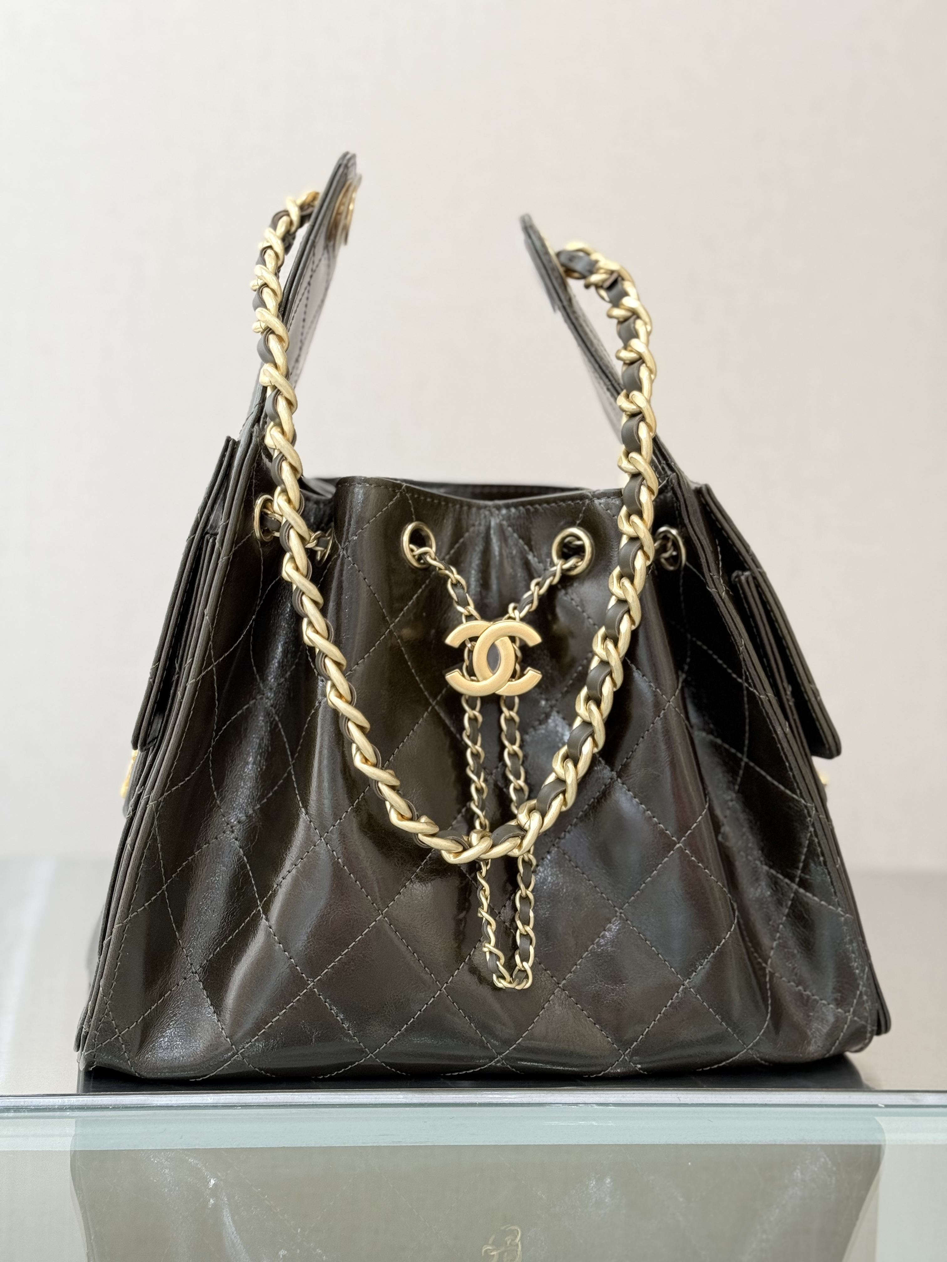 25Bag Medium Drawstring Bag(Dark Green) - Mocuir