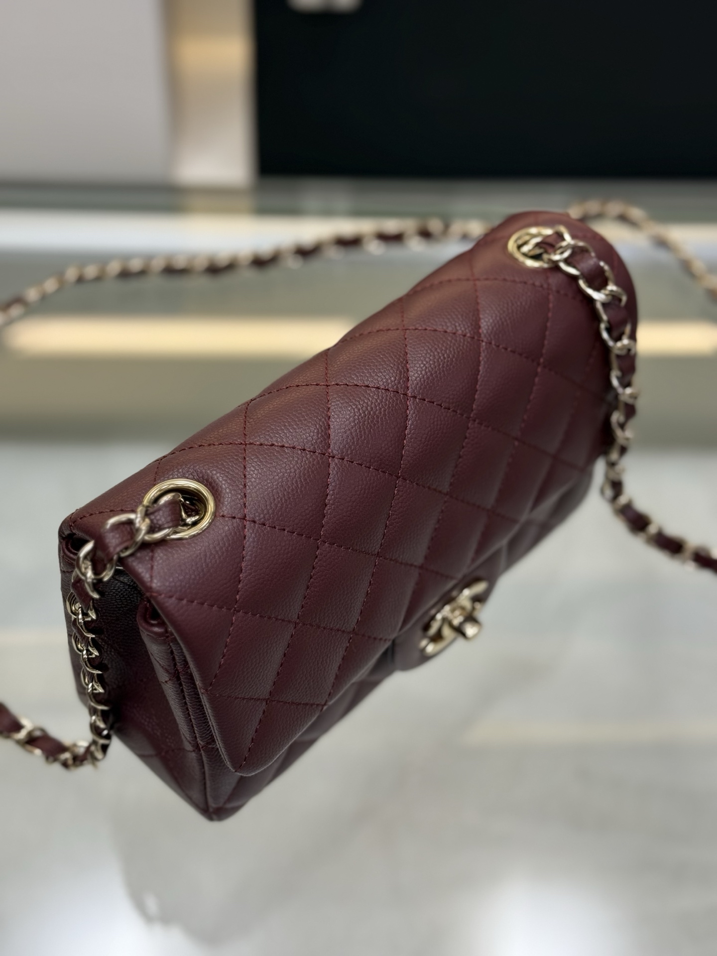 Classic Flap Bag（Burgundy） - Mocuir