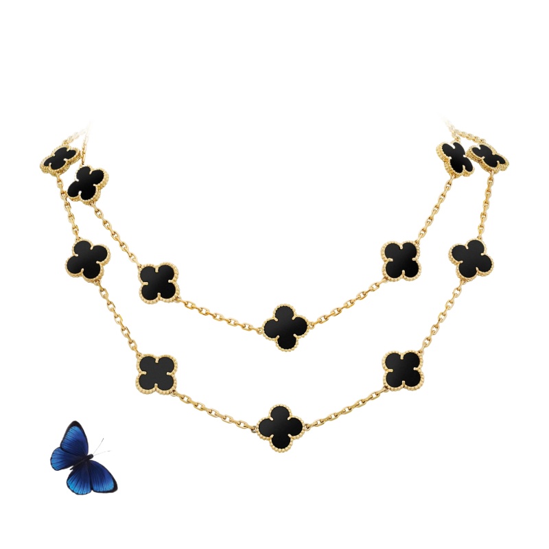 Vintage Alhambra long necklace, 20 motifs