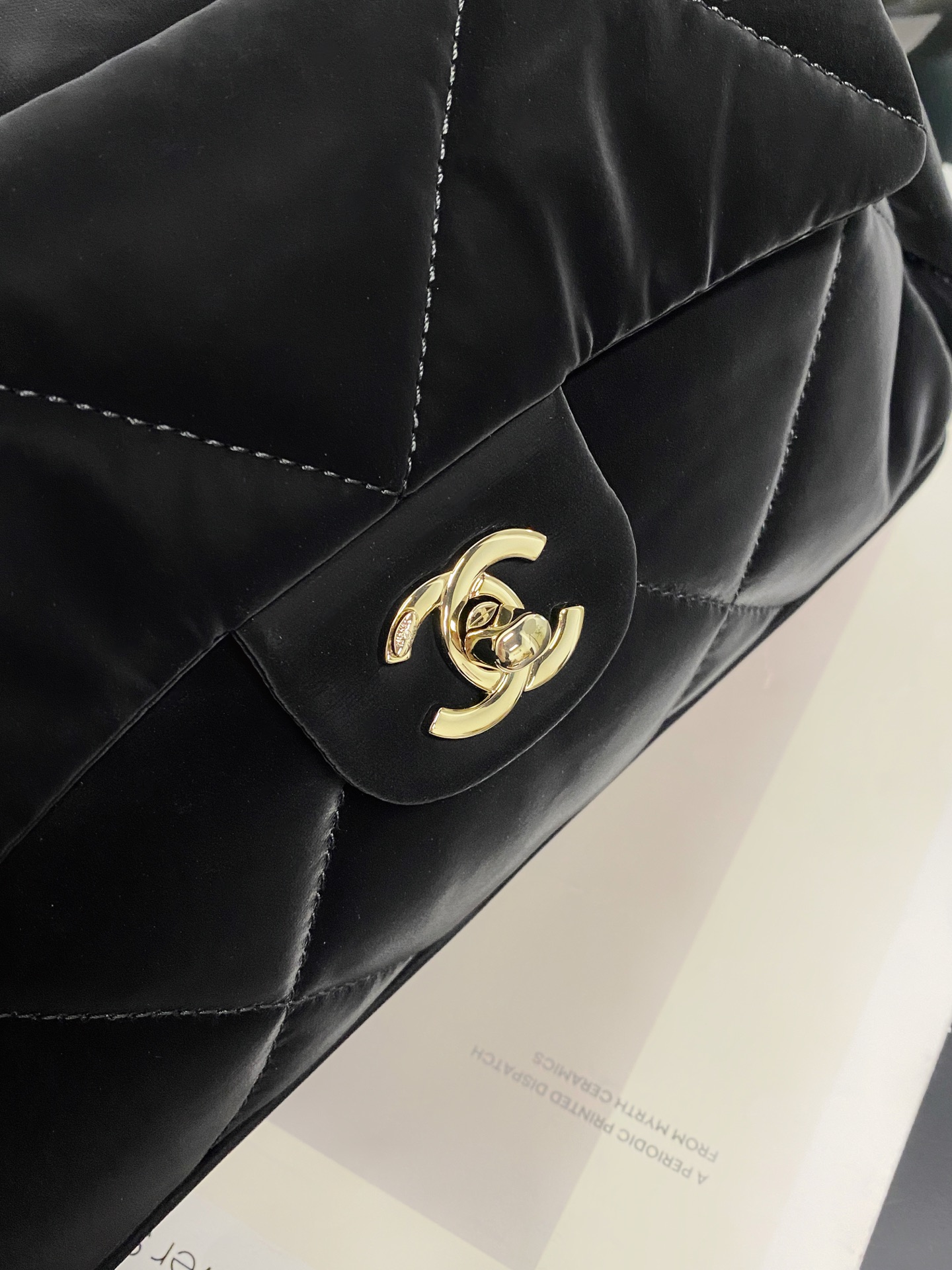 25N Ski Collection Hobo Bag in Black Technical Suede Nylon with Gold Hardware (Model AM7140) - Mocuir