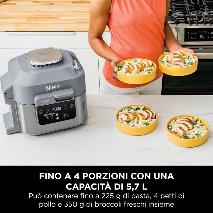 NINJA - Rapid cooker-friggitrice aria Speedi ON400EU-grigio
