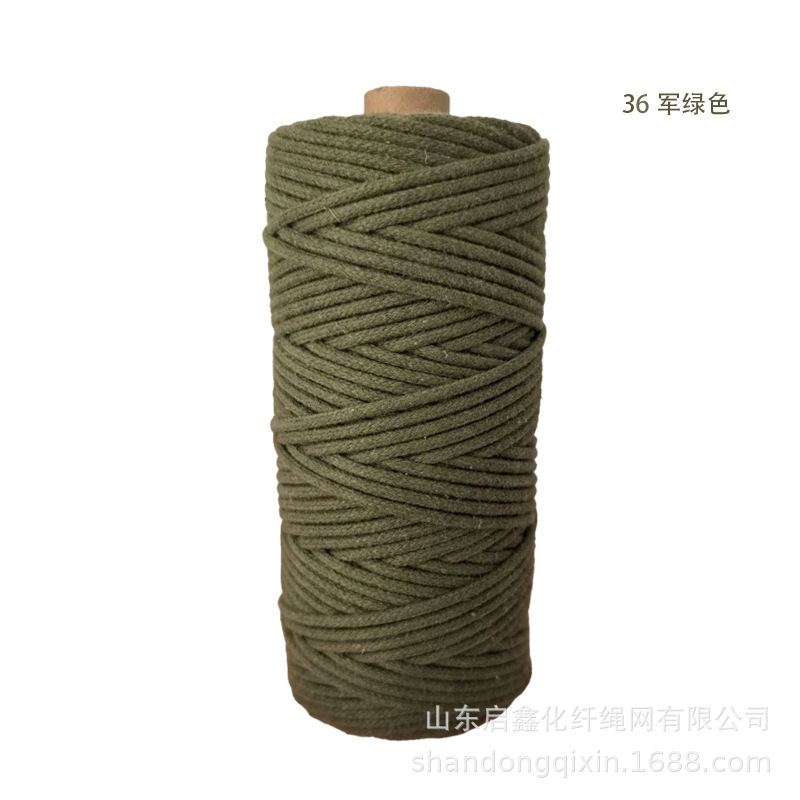 Braided rope drawstring decorative tapestry rope tag rope colored cotton rope