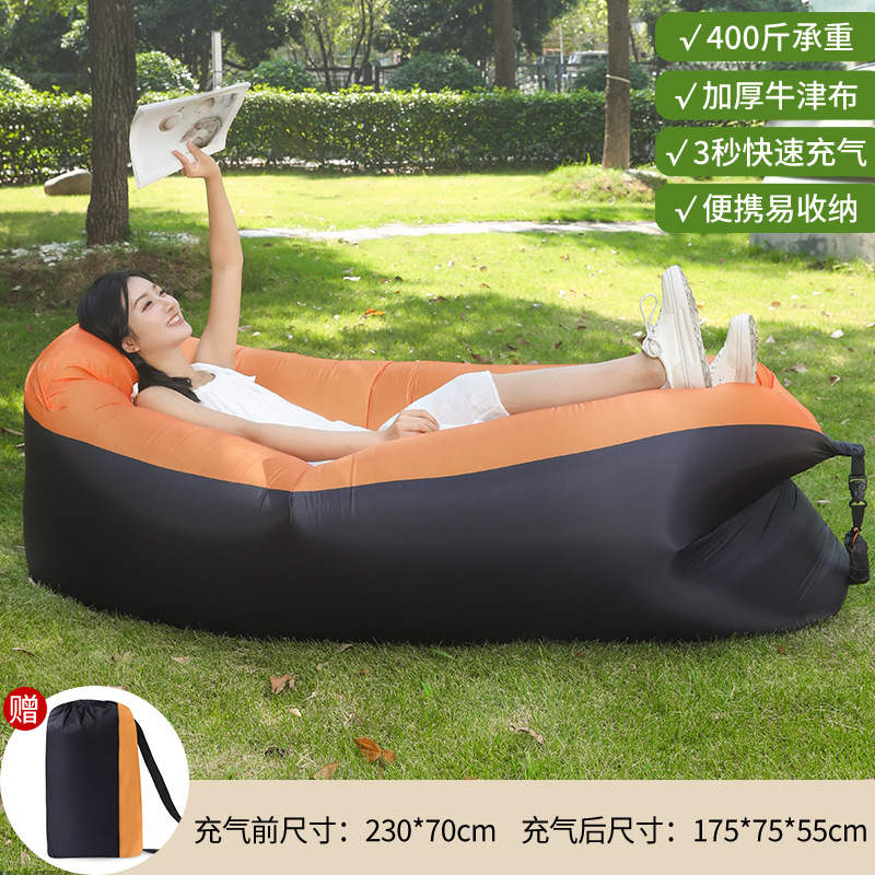 Outdoor Lazy Inflatable Sofa Air Mattress Nap Internet Popular Air Cushion Bed Folding Single Person Portable Camping Chair