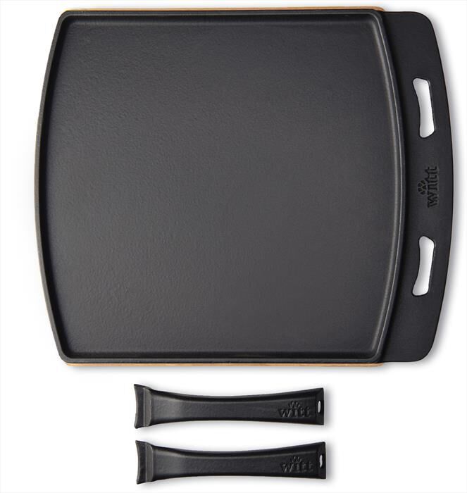 WITT - PADELLA DUE LATI CON BASE IN LEGNO-Black