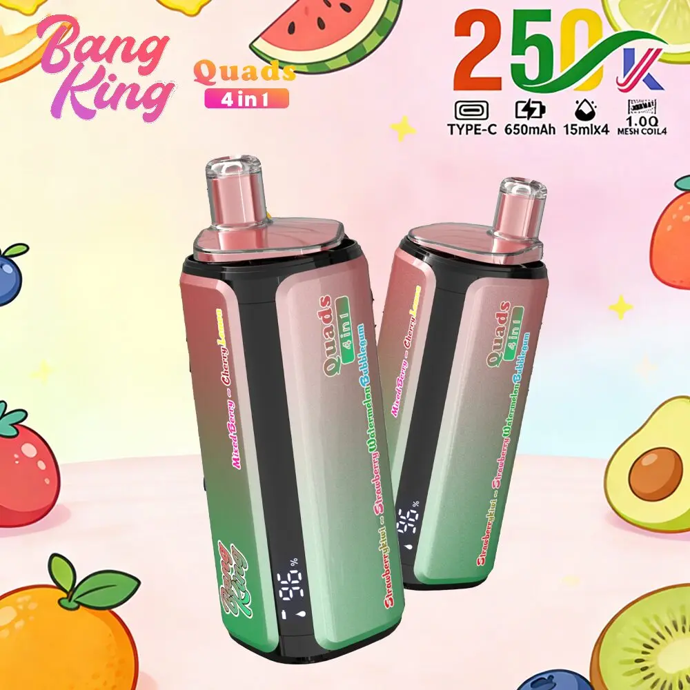 【New Arrive】Bang King 250000 Puffs 4-in-1 Vape – Ultra High Capacity | Mesh Coil | Type-C Rechargeable