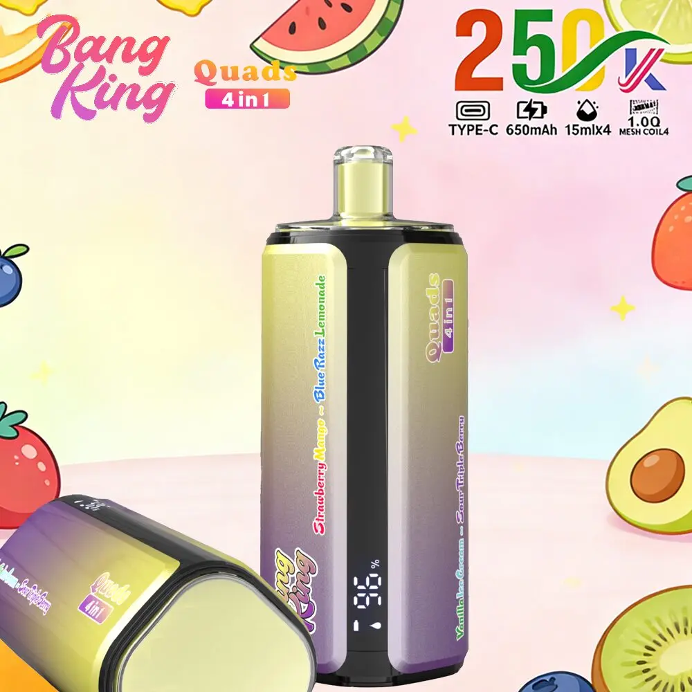 【New Arrive】Bang King 250000 Puffs 4-in-1 Vape – Ultra High Capacity | Mesh Coil | Type-C Rechargeable