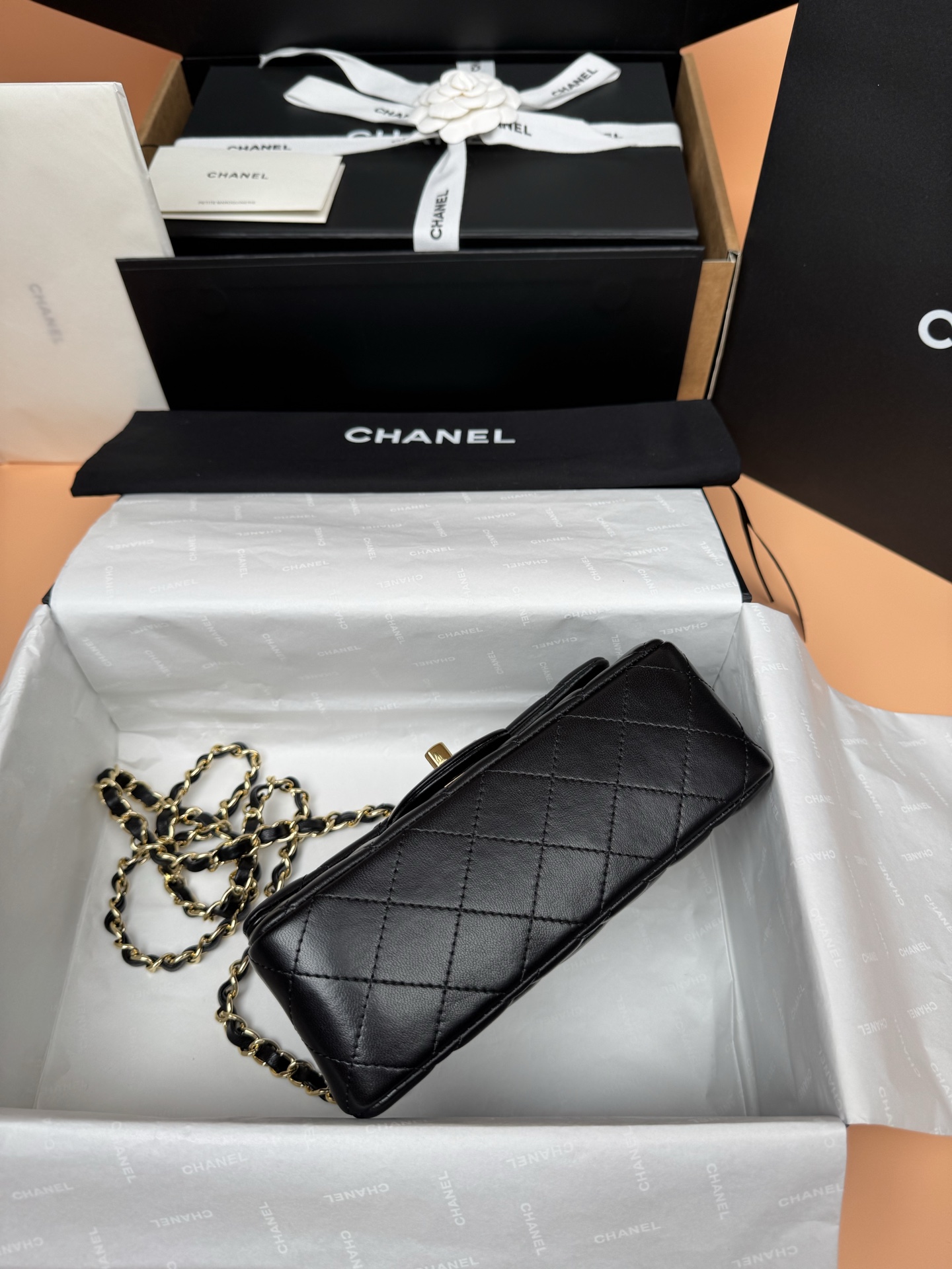 Classic Flap Mini（Gold LOGO) - Mocuir