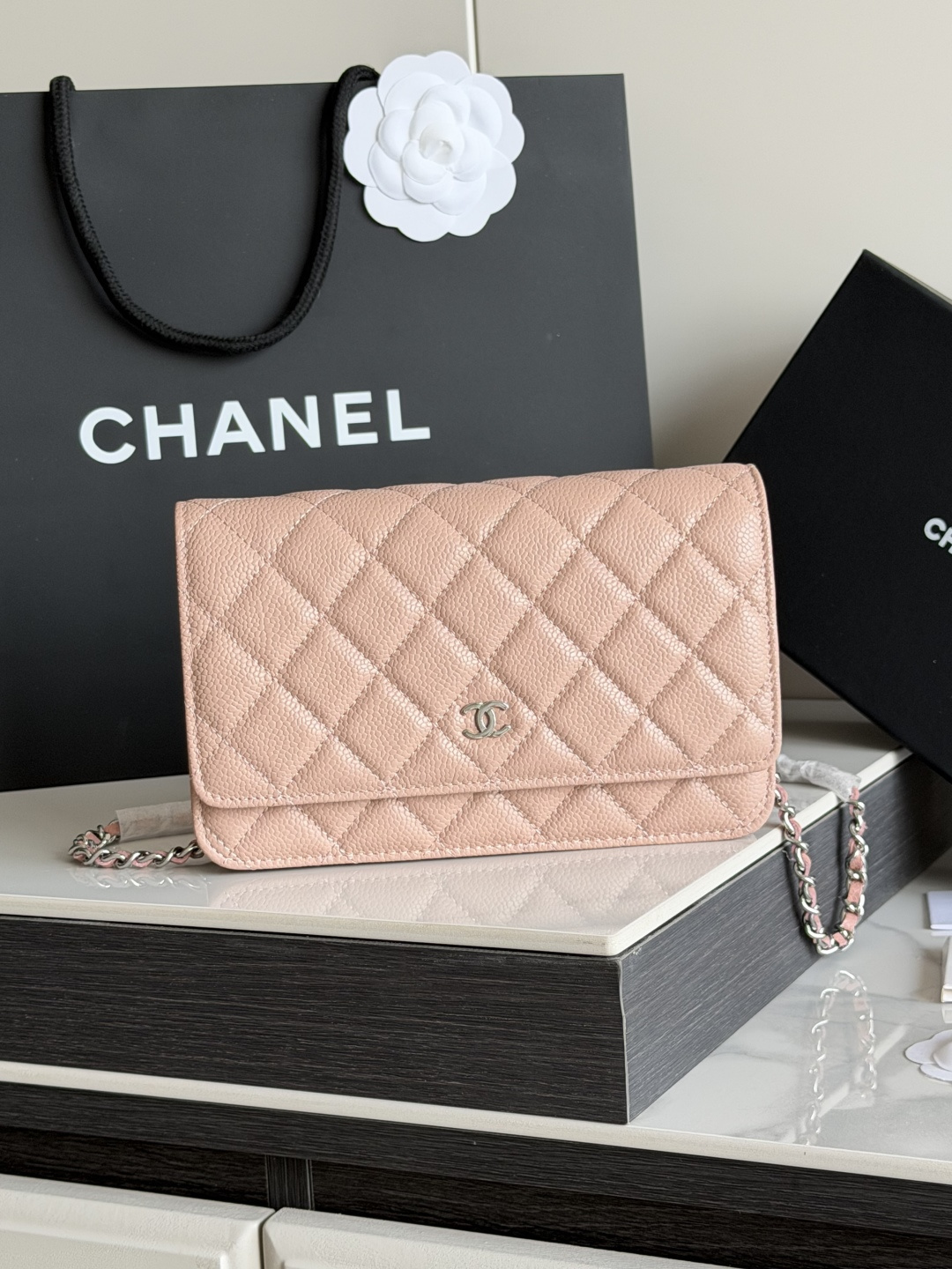 25C/26C Wallet On Chain（Nude Pink） - Mocuir