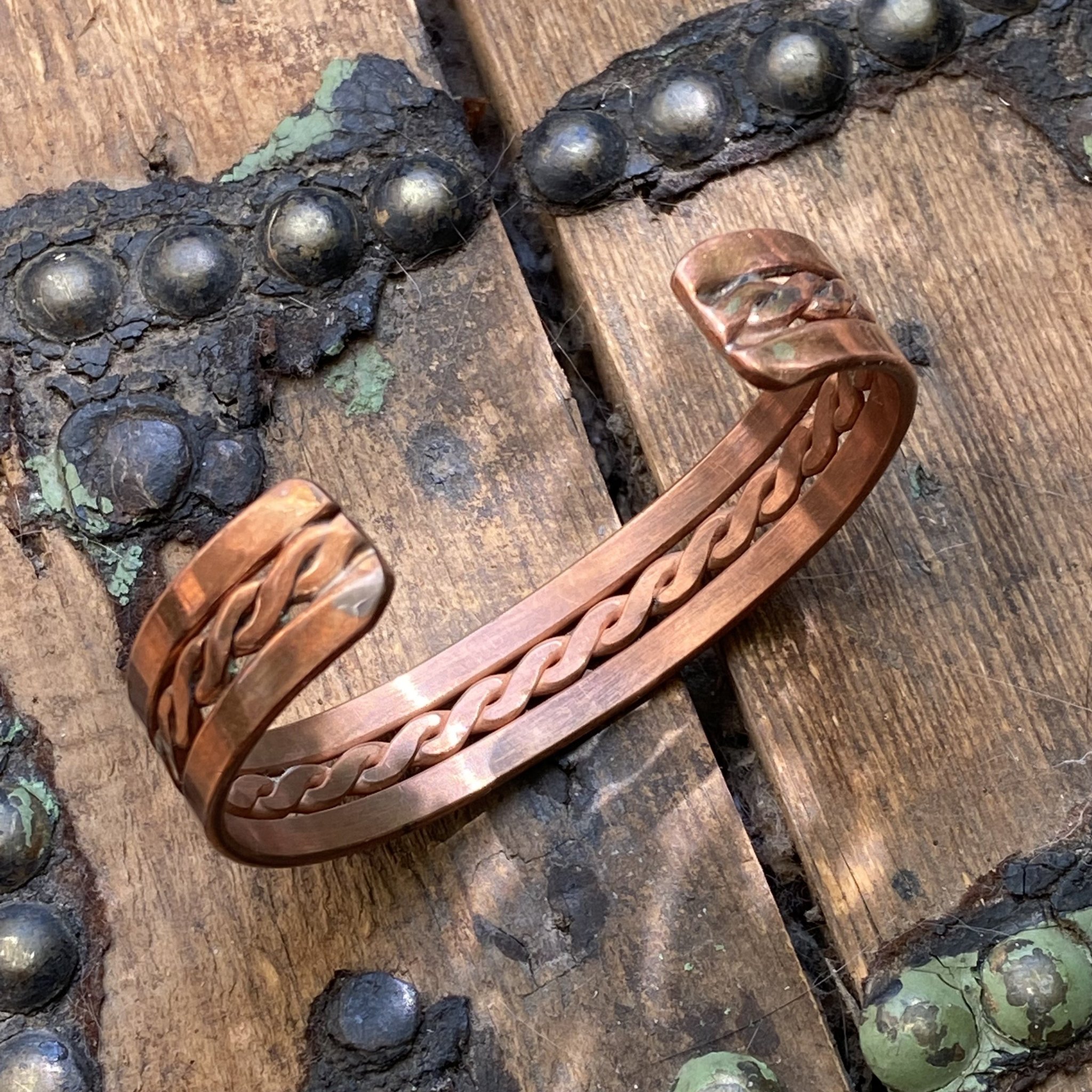 Vintage Solid Copper Cuff Bracelet