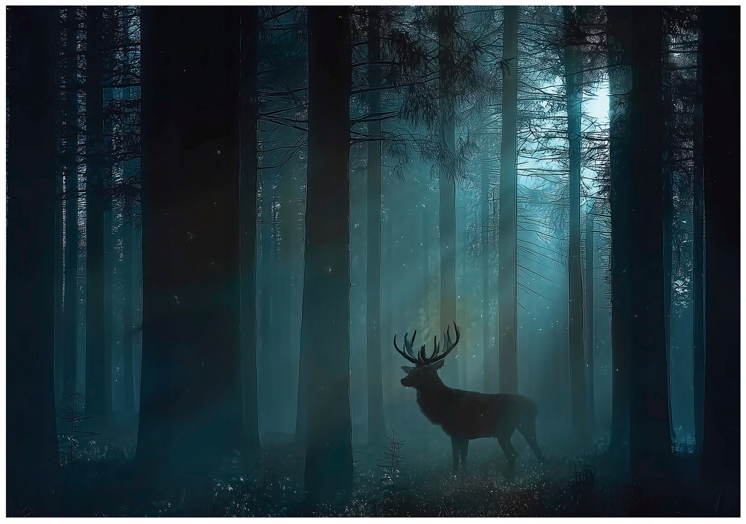 Wall mural forest deer animals nature for bedroom living room wall