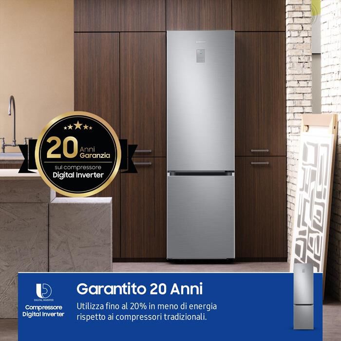 SAMSUNG - Frigorifero combinato RB38C676CS9/EF ClasseC 390lt-METAL INOX