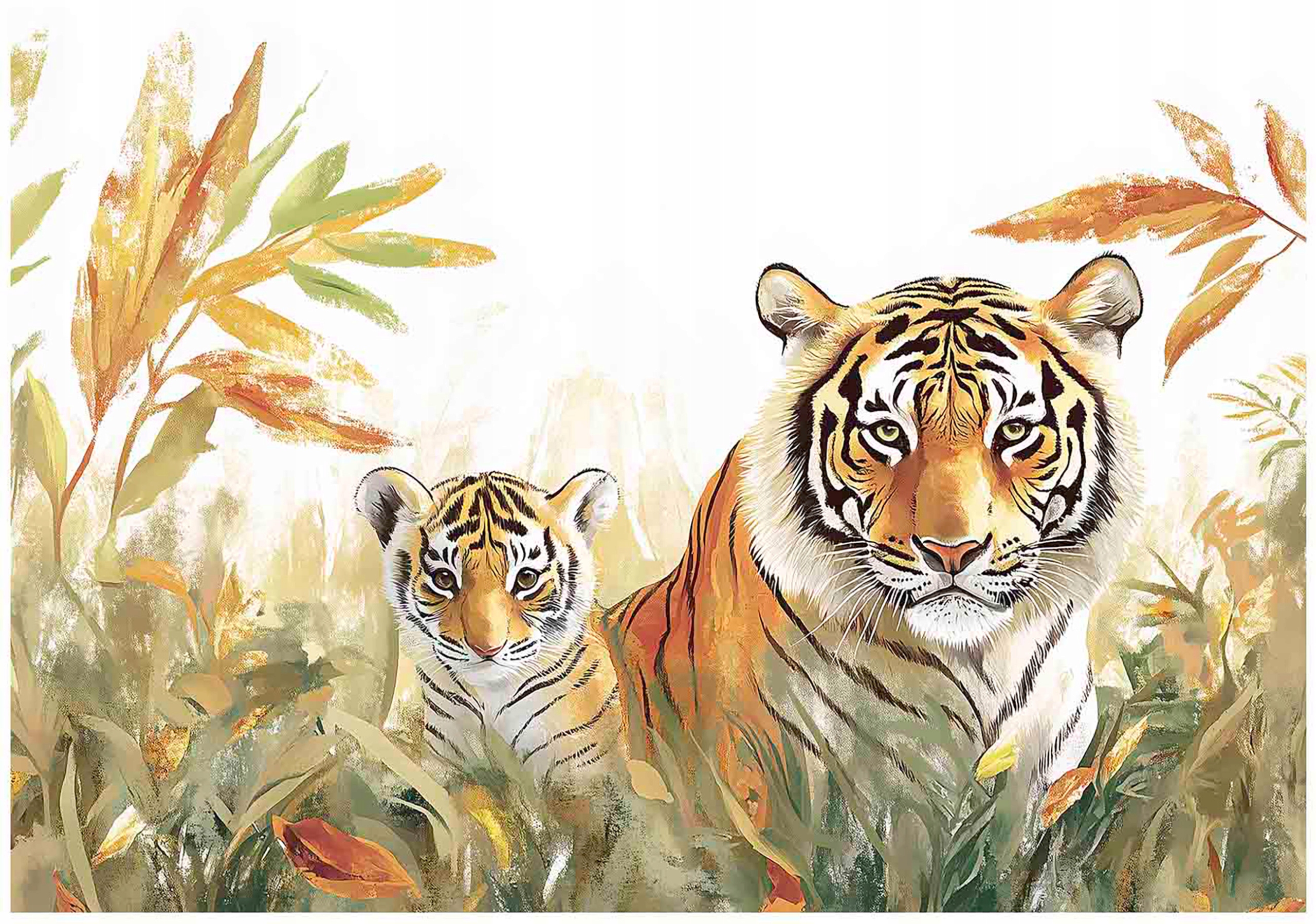 Photo wallpaper for children, tiger animals, wallpaper for a child's room,