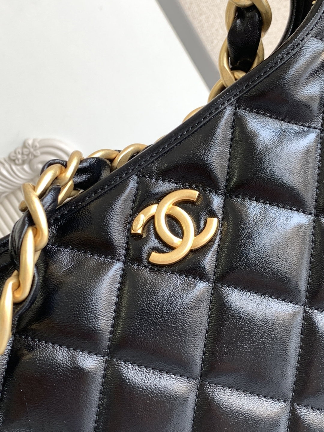 25 Black Hobo Bag (Model AS4382) - Mocuir