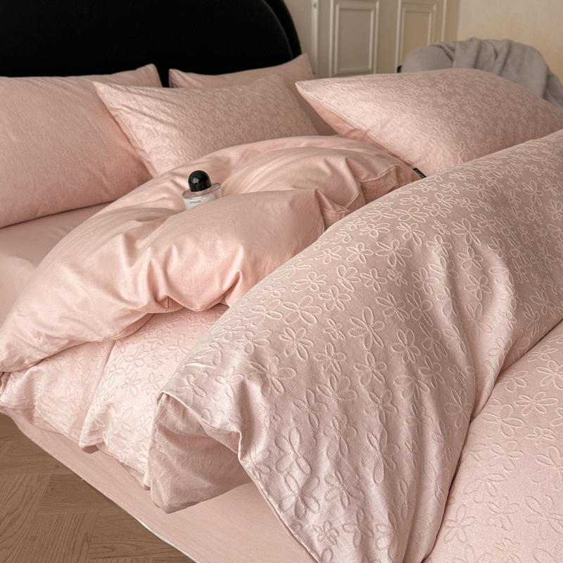 Long-staple cotton bed set of four 100% cotton 60 cotton jacquard quilt cover bed linen