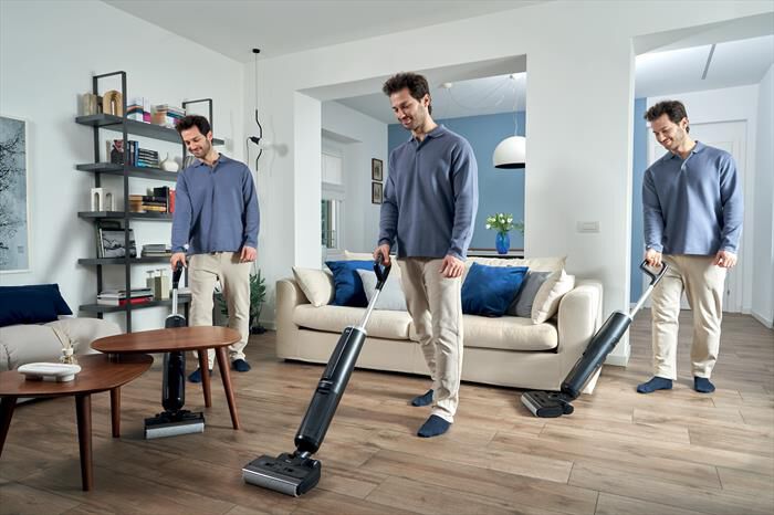 HOOVER - Scopa elettrica HW300 011-Nero, Argento