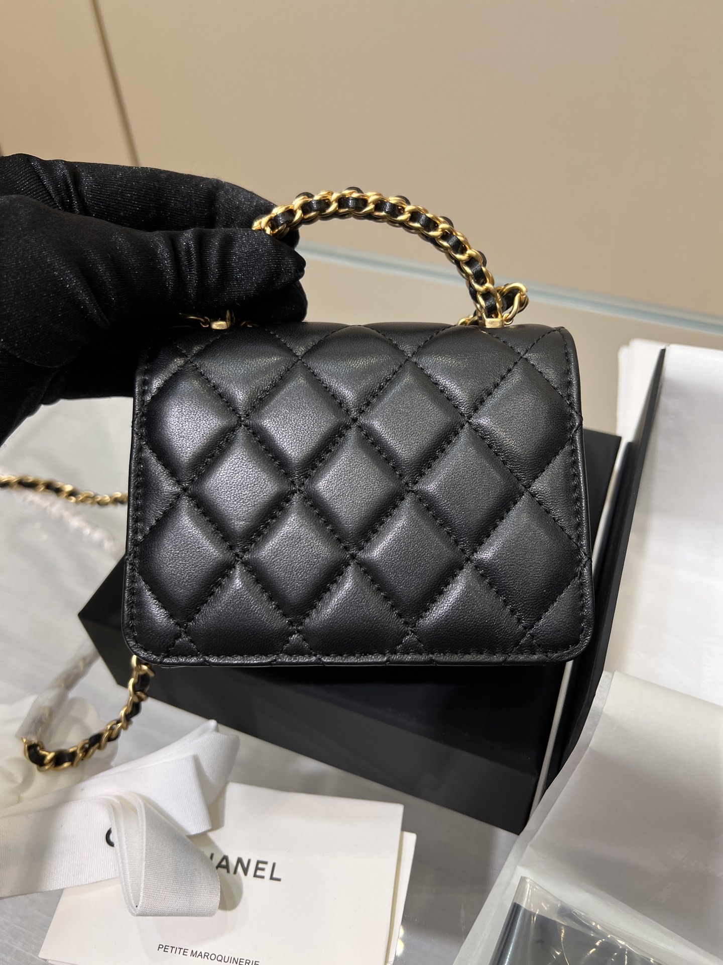 Mini Top Handle Flap Bag - Mocuir