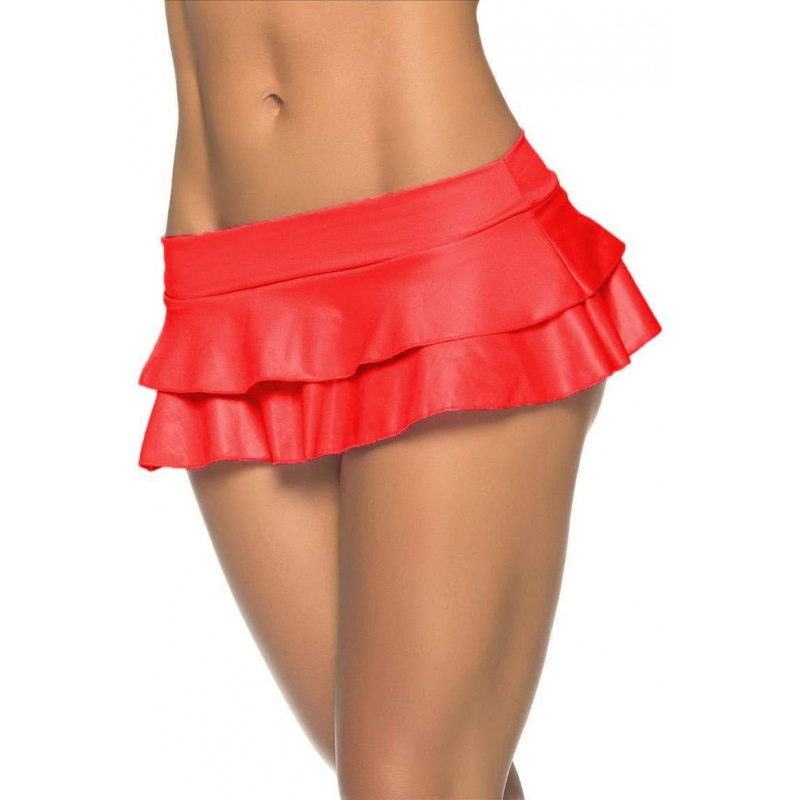 Women's Flirty Double Layered Ruffle Mini Skirt
