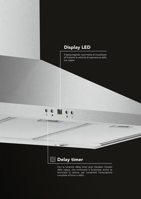 GLEM GAS - Cappa a parete GHP964IX-INOX