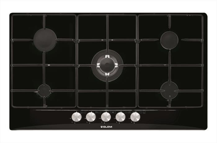 GLEM GAS - Piano cottura a gas GT955BK 5 fuochi 86cm